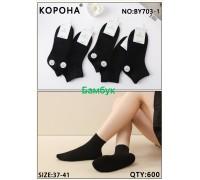 Бамбукові жіночі шкарпетки КОРОНА укорочені Арт.: BY703-1