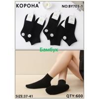 Бамбукові жіночі шкарпетки КОРОНА укорочені Арт.: BY703-1