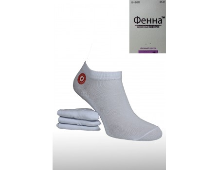 Стрейчевые женские носки ФЕННА короткие Арт.: GH-B017-1 / Белый / Упаковка 10 пар /