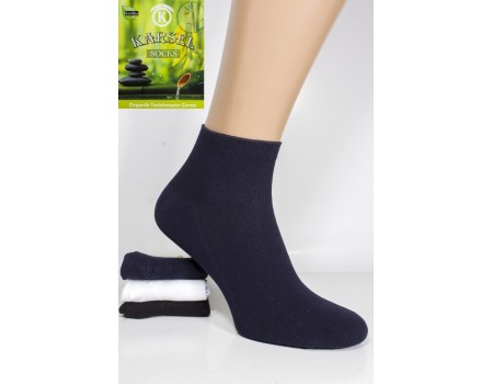 Стрейчевые бамбуковые мужские носки в сеточку KARSEL короткие Арт: 5410