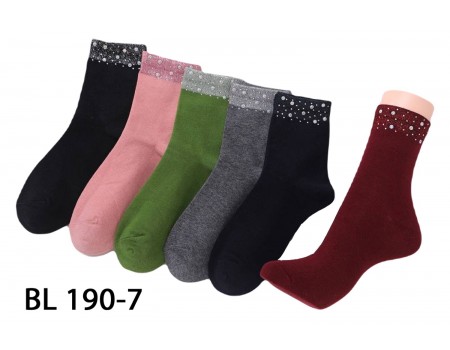 Стрейчевые женские носки Натали средней высоты Арт.: BL190-7 / Бусинки /