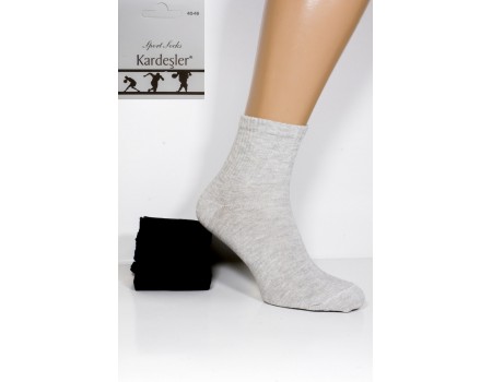 Стрейчевые мужские носки на анатомической резинке KARDESLER средней высоты Арт.: 1303-9 / Однотонные /