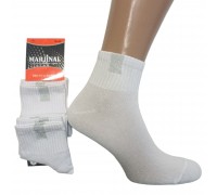 Стрейчевые женские носки MARJINAL с люрексом средней высоты Арт.: 6.9.838SV / Белый /
