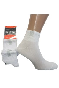 Стрейчевые женские носки MARJINAL с люрексом средней высоты Арт.: 6.9.838SV / Белый /