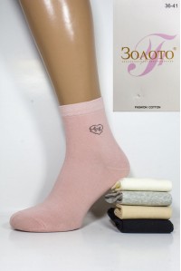 Стрейчевые женские носки ЗОЛОТО средней длины Арт.: Y304-1
