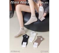 Стрейчеві жіночі шкарпетки MiuMiu короткі Арт.: YB-201