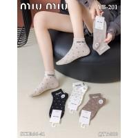 Стрейчевые женские носки MiuMiu короткие Арт.: YB-201