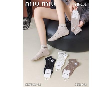Стрейчеві жіночі шкарпетки MiuMiu короткі Арт.: YB-201