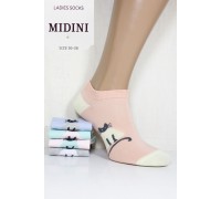 Стрейчевые женские носки MIDINI Socks короткие Арт.: 81026 / Котик / Упаковка 20 пар /