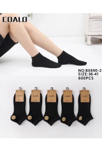 Стрейчевые женские носки в сеточку Coalo короткие Арт.: BX690-2 / Черный /