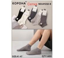 Бамбукові чоловічі шкарпетки в сіточку КОРОНА короткі Арт.: AY232-8