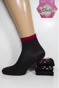 Стрейчевые женские носки DUCKS SOCKS средней высоты Арт.:8005.60-5 / Кот /
