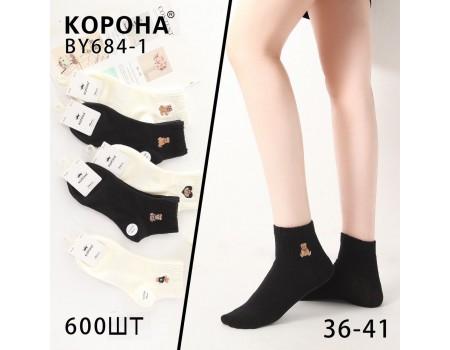 Стрейчевые женские носки КОРОНА средней высоты Арт.: BY684-1
