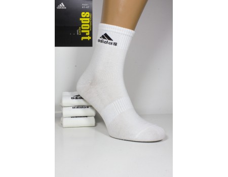 Стрейчевые спортивные мужские носки ADIDAS Sport средней длины Арт.: FA251 / FPA102 / ЛОГО /