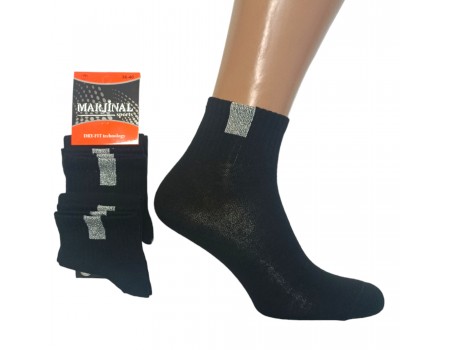 Стрейчевые женские носки MARJINAL с люрексом средней высоты Арт.: 6.9.838SV / Черный /