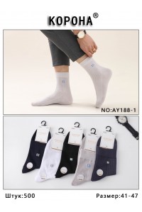 Стрейчевые мужские носки КОРОНА высокие Арт.: AY188-1
