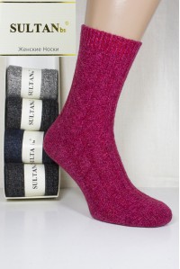 Шерстяные женские носки в рубчик SULTAN высокие Арт.: 2360 / Упаковка 5 пар /
