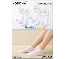 Бамбуковые женские носки в сеточку КОРОНА укороченные Арт.: BY826-10
