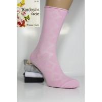 Жіночі шкарпетки без гумки в сіточку KARDESLER високі Арт.: 4730-1