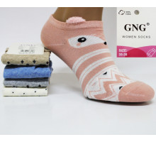 Стрейчевые женские носки GNG 3D ушки короткие Арт.: 6807