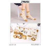 Стрейчеві жіночі шкарпетки ЛЮБОВЬ середньої висоти Арт.: LB1801-1