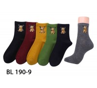 Стрейчевые женские носки Натали средней высоты Арт.: BL190-9 / Медведь LV /