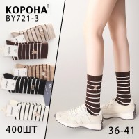Стрейчевые женские носки КОРОНА высокие Арт.: BY721-3