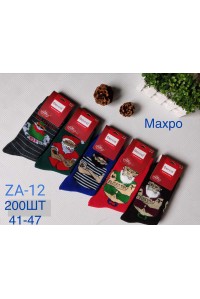 Махровые мужские носки ФЕННА серия Merry Christmas высокие Арт.: ZA-12