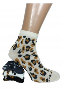 Стрейчевые женские носки CALZE MODA средней высоты Арт.: 9045-1 / Леопард /