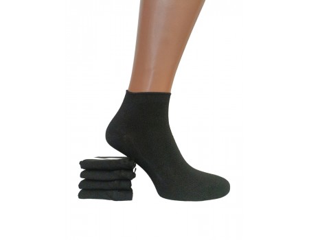Стрейчевые бамбуковые мужские носки в сеточку Z&N Necosocks короткие Арт.: 9082 / Черный /