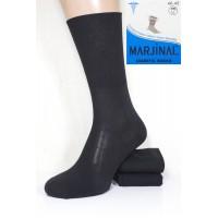 Стрейчові чоловічі компресійні шкарпетки MARJINAL високі Арт.: 09004 / Чорний / Упаковка 6 пар /