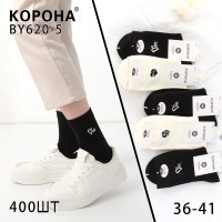Стрейчевые женские носки КОРОНА высокие Арт.: BY620-5