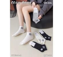 Стрейчевые женские носки MiuMiu короткие Арт.: YB-206