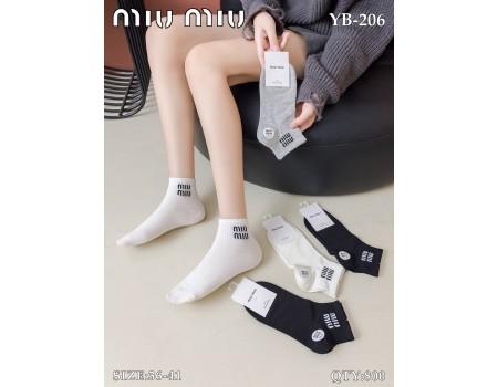 Стрейчевые женские носки MiuMiu короткие Арт.: YB-206