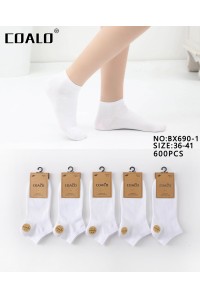 Стрейчевые женские носки в сеточку Coalo короткие Арт.: BX690-1 / Белый /