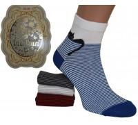 Стрейчові жіночі шкарпетки INALTUN середньої висоти Арт.: 3997-2 / Кішка + смужка /