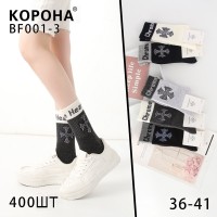 Стрейчевые женские носки КОРОНА высокие Арт.: BF001-3