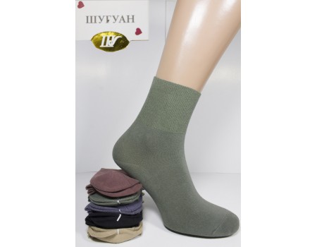 Стрейчевые женские носки на анатомической резинке Арт.: B2805 / Упаковка 10 пар /