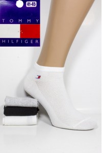 Стрейчевые мужские носки в сеточку TOMMY HILFIGER / DS4246 / короткие Арт.: 573646-28
