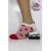 Стрейчевые женские носки DUCKS SOCKS ультракороткие Арт.:8006.60-2 / Полоски с сердечками+горошек /