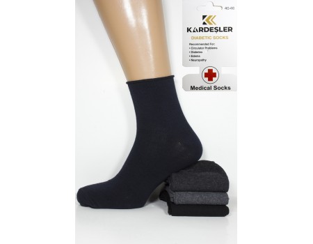Стрейчевые мужские медицинские носки KARDESLER средней длины Арт.: 0212 / Упаковка 12 пар /