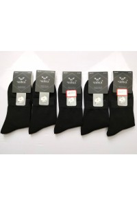 Стрейчевые мужские носки ЧАЙКА средней высоты Арт.: HA-371-1 / Черный /