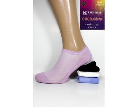 Стрейчевые женские носки в сеточку KARDESLER ультракороткие Арт.: 0054