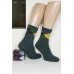 Шерстяные женские носки с люрексовой прядью Золото высокие АРТ.: Y104-5 / Упаковка 10 пар /