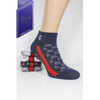 Стрейчевые спортивные мужские носки ШУГУАН короткие Арт.: A-677-2 / GUCCI /