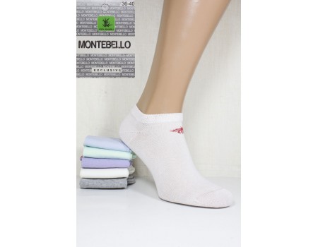 Стрейчевые женские носки MONTEBELLO Ф3 короткие Арт: 7422K-4 / Пчелка / Упаковка 12 пар /