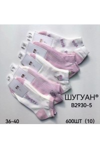 Стрейчевые женские носки в сеточку ШУГУАН короткие Арт.: B2930-5 / Цветы /