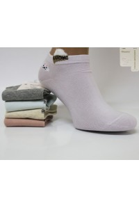 Стрейчевые женские носки с 3D ушками ФЕННА короткие Арт.: D-B602 / 153 / Упаковка 10 пар /