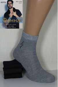 Стрейчевые мужские носки ФЕННА средней высоты Арт.: 1202-6 / DU / Упаковка 12 пар /