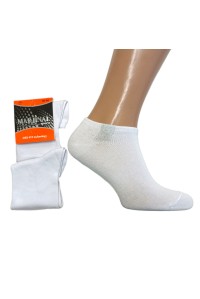 Стрейчевые женские носки MARJINAL с люрексом короткие Арт.: 6.9.838 / Белый /